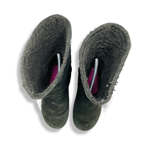 Sorel Glacy Boot Women Black US 7 Waterproof Suede Winter Rain Snow Boootie - Picture 5 of 7